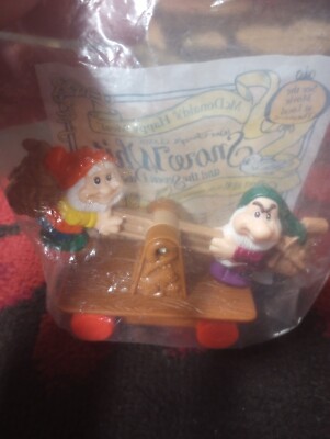 Vintage 1992 Disney Snow White Happy Grumpy Mine Cart McDonald’s Happy ...