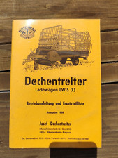 Lely Dechentreiter LW3 Ladewagen Betriebsanleitung Ersatzteilliste  KN