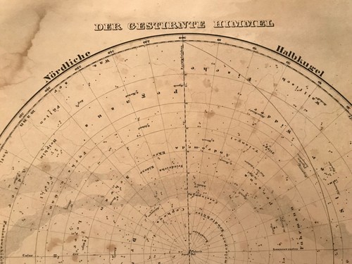 Landkarte, Der Gestirne Himmel, Sternbezeichnungen, Sohr - Berghaus Glogau 1852