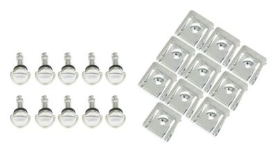 Open Box Bike-It Silver Quick Release Fairing Fasteners Slip-On 14mm Pack Of 10