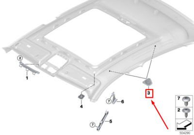 Neu BMW X6G06 Rechts Hinten Schiebedach Audio Trim 51449459928 9459928 OEM