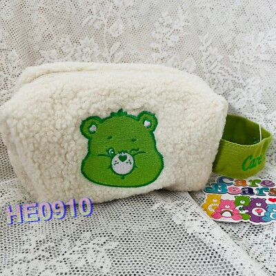 Care Bears GREEN BEAR Fuzzy Kosmetiktasche Reisetasche Federmäppchen