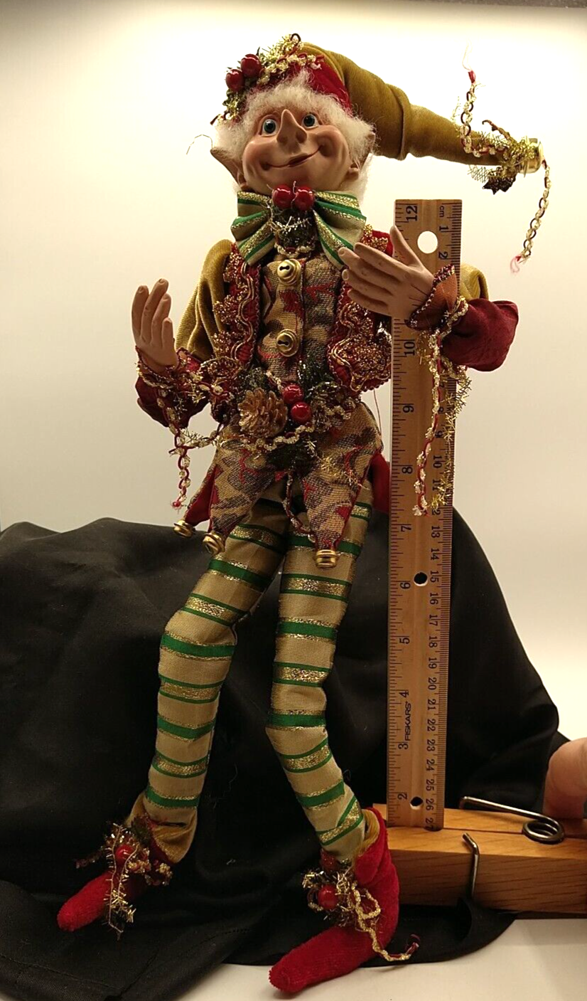 Robert Stanley Home Collection Christmas Elf Poseable Doll 16" Sprite Jester eBay