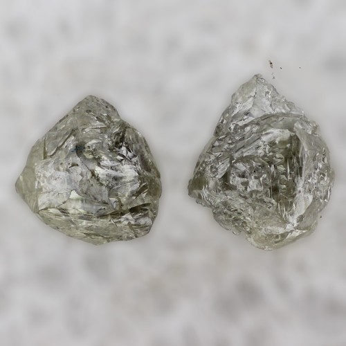1.59 CT 2 Piece Silver Grey Gemstone Diamond Natural Rough Loose Diamond - Picture 5 of 8