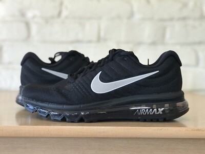 Nike Air Max 2017 Black Anthracite Grey White 849559-001 Men Sz 8
