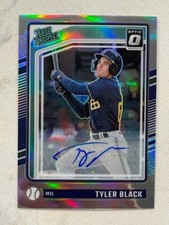 TYLER BLACK Brewers 2024 Donruss Baseball Optic Holo Silver Prizm AUTO Autograph