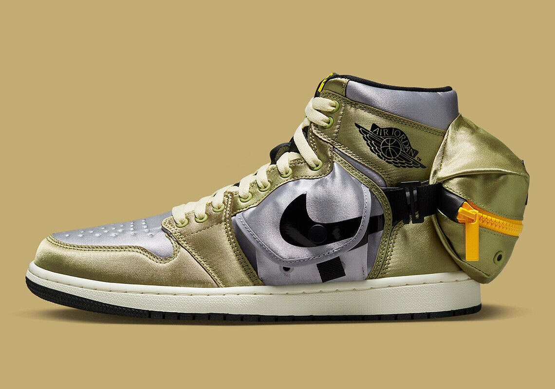 Nike Air Jordan 1 Retro High OG Utility Stash Gold Sneakers Nike Air Jordan 1 Retro High OG Utility Stash Gold Sneakers