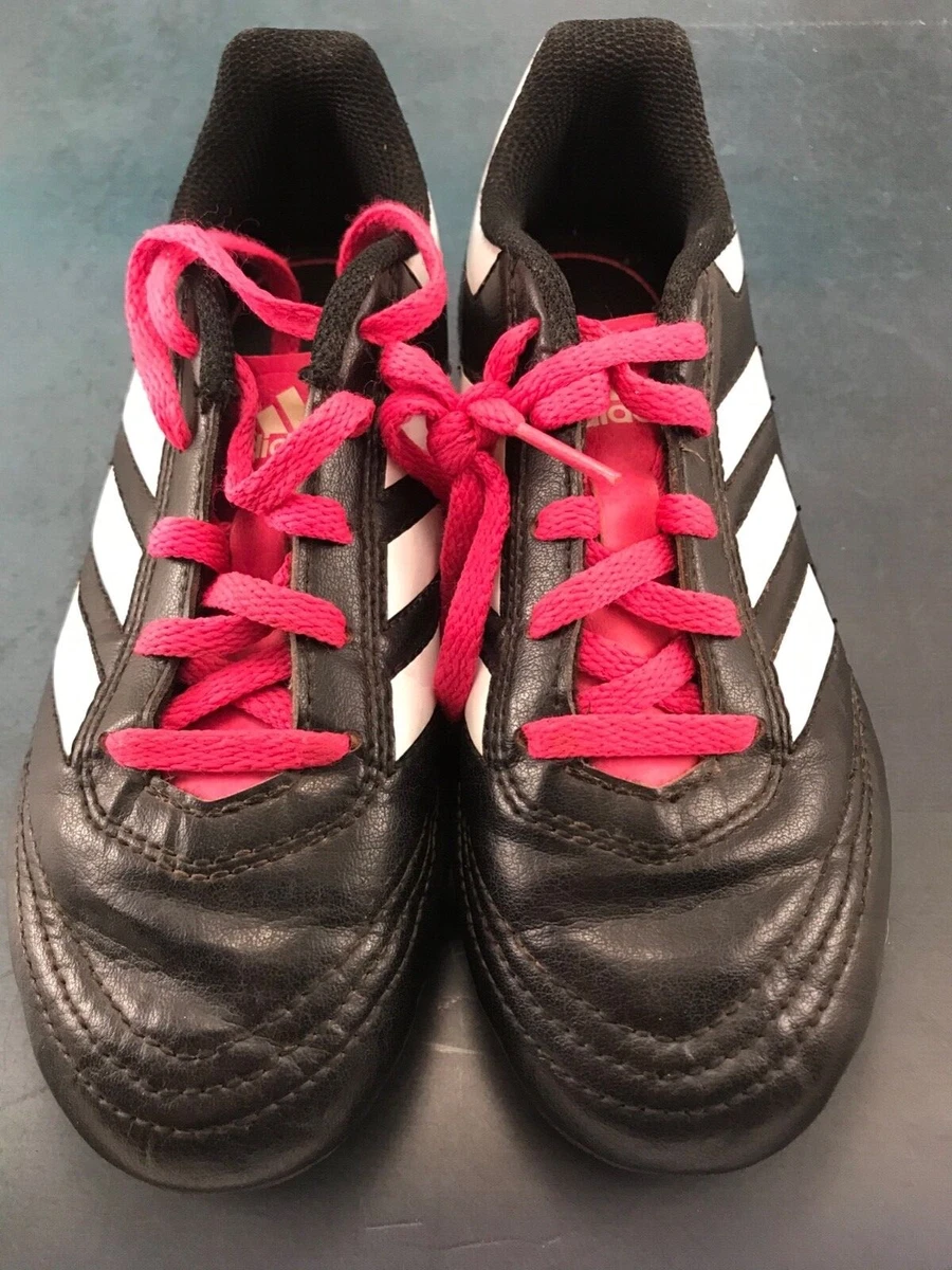 Adidas Kids Children Soccer Shoes Size K13 Black Unisex Clean Very Good Cond