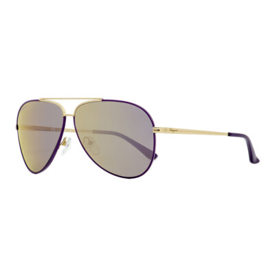 Salvatore Ferragamo SF131S 736 Shiny Light Gold/Purple Gradient 60-10-135 Sun...
