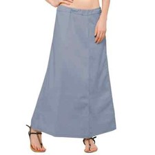 Women's Saree Cotton Readymade Petticoat Free Size Gray Color