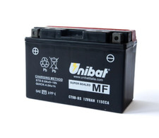 YAMAHA RAPTOR 700 ATV BATTERY UNIBAT 12V 115CCA REPLACEMENT YT9B-BS GT9-B4000-00