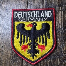 Vintage Deutschland Germany Coat Of Arms Crest Shield Souvenir Cloth Patch