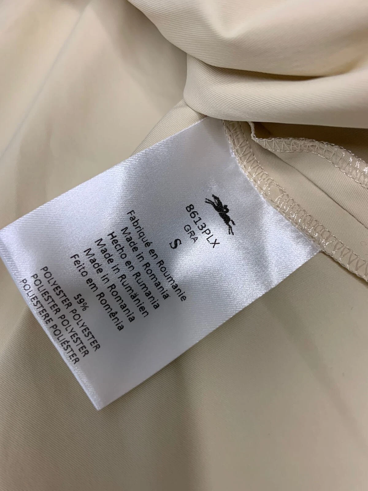 Giacca Longchamp Felpa con Felpa con Cappuccio Intera Beige S Donna A38