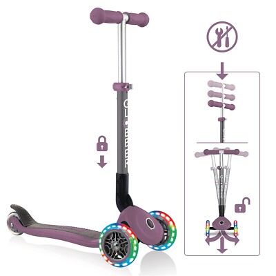 Authentic Sports 432-303-MYT GLOBBER PRIMO FOLDABLE LIGHTS plum, mit Leuchtrolle
