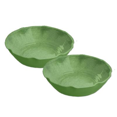 Amazonasgrün 19 cm Melamin Outdoor Picknickschalen - 2er Set