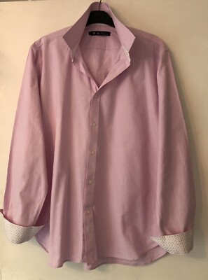 Ben Sherman The Original Long Sleeve Mauve Pink Shirt Collar