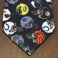 Vintage Team Nfl 100% Polyester Men’s Neck Tie Made In USA Logo Print