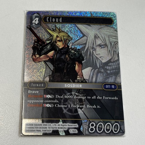 Final Fantasy TCG Opus 1 Cloud 1-182L Legend Card NM FOIL