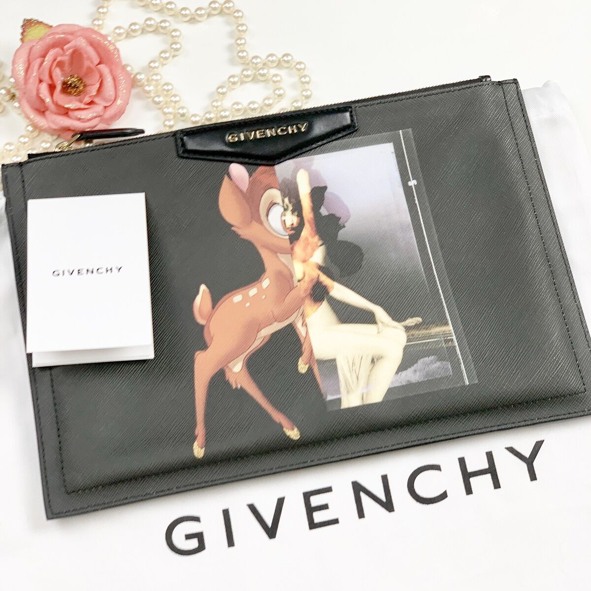 GIVENCHY x Disney Authentic Antigona Bambi Print Clutch GIVENCHY x Disney Authentic Antigona Bambi Print Clutch