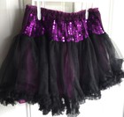 Cute Tutu Skirt Black , Purple, 2 Layer Dance Costume Halloween Girls — photo 1