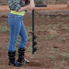 Hand Post Hole Digger T-shaped Earth Garden Auger Drill with Non-Slip Handle