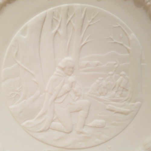 Prayer Valley Forge Fenton Bicentennial Commemorative White Plate - Swanky Barn - Picture 5 of 12
