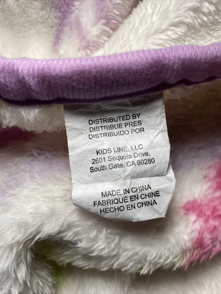 Kids Line LLC Baby Throw Blanket Castle Flower Cream Pink Purple Trim Soft Lovey - Image 3 of 4