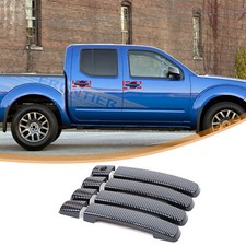 Cubierta decorativa de perillas de manija de puerta externa de carbono para Nissan Frontier 2005-2021