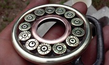 9mm copper and brass circle belt buckle - RT ARTISAN WORKS