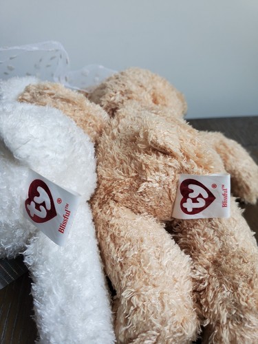 Ty Beanie Babies Blissful Teddy Bear Wedding Bear Collectible 6.5 in Bride Groom - Picture 8 of 12