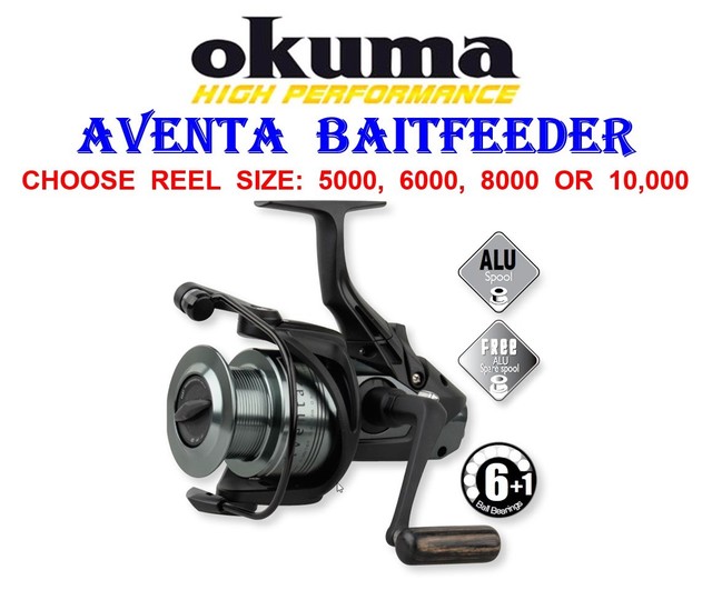 2 X Okuma Aventa BF Ab6000 Big Pit Spool Reels Spare Spools Fishing