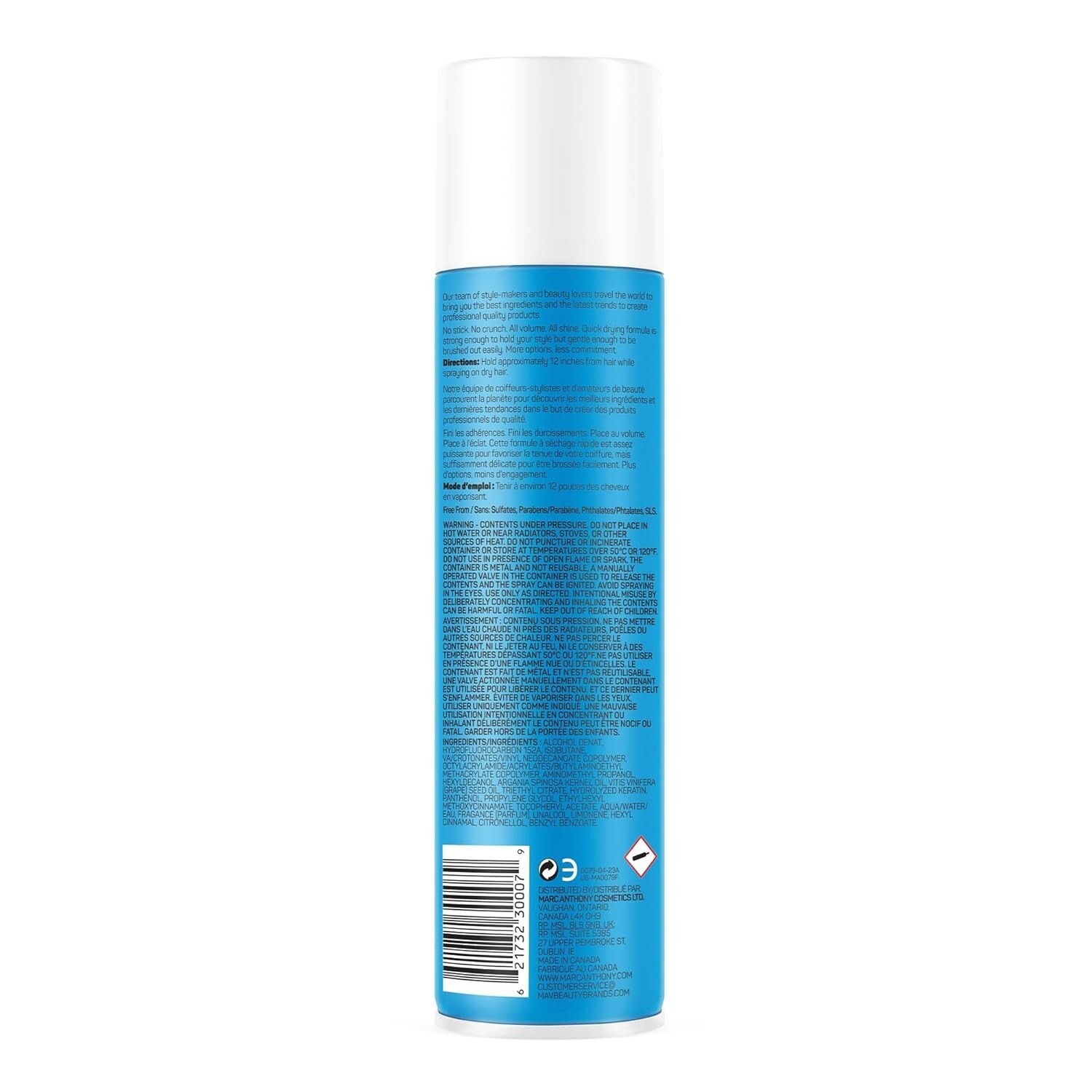 Argan Oil Hairspray with Keratin, Extra Hold - Volumizing Hair Spray Fights Friz