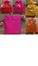 Indian Potli Bag for Women, Bandhani print Gift Bag, Handbag Clutch Purse