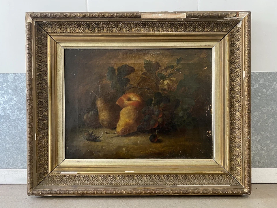 🔥 Historic Antique British Old Master Still Life Oil Painting, HOMANN - London - Image 2 of 4