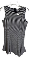 Gap Dress Womens Size 10 Sleeveless Navy Blue Striped Fit Flare Dress NWT