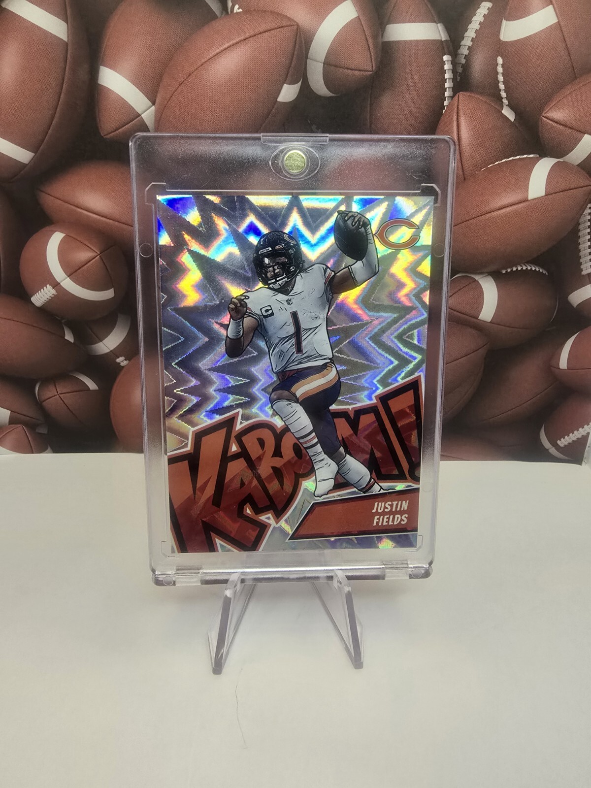 2023 Absolute Justin Fields ‼️ Kaboom ‼️ Vertical SSP Case Hit - Slab worthy!