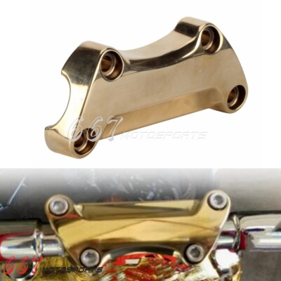 Brass Handlebar Riser Top Clamp 3.5'' for Harley Dyna Softail Sportster Touring