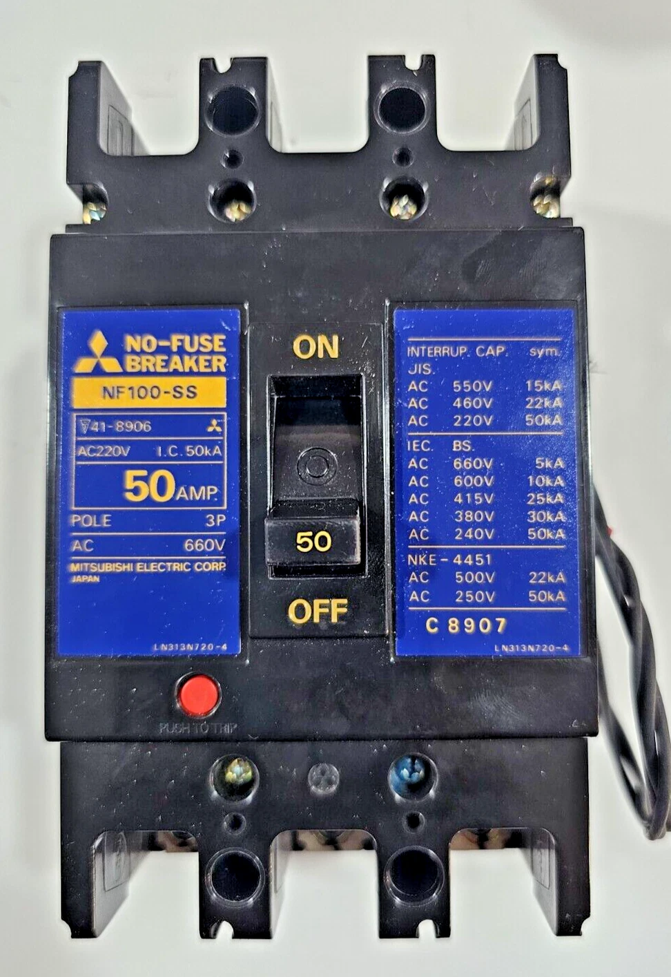 TERASAKI TL-100D New - Surplus Power Distribution Circuit Breaker