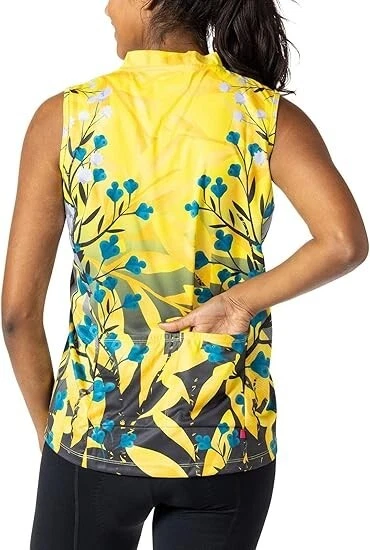 Camiseta sin mangas de ciclismo de felpa para mujer Breakaway de malla ~ 2X Foto 3 de 4