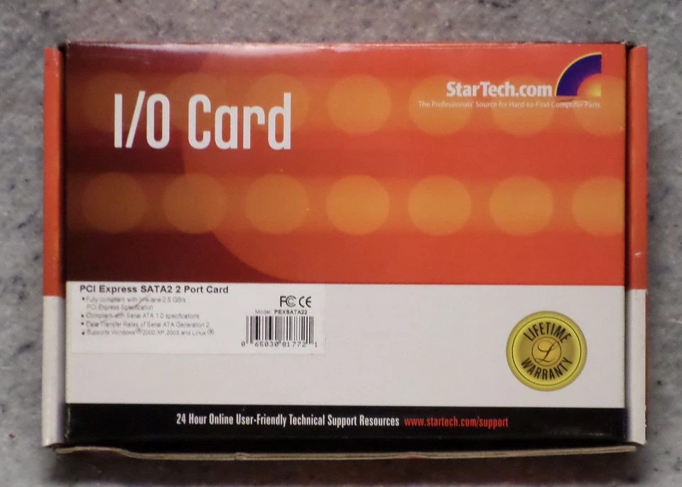 2-Port PCI Express SATA2 II 2 Port Controller Card New (C15B5) - Image 2 of 4