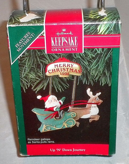 Hallmark Keepsake Up 'N' Down Journey Santa Reindeer Christmas Ornament
