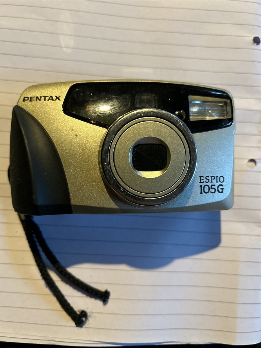 Pentax IQZoom 105G 35mm Film Point and Shoot Camera Gold Tested
