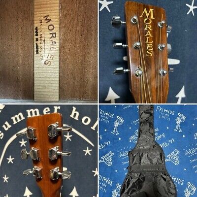Acoustic Guitar Morales M250 Natural Made in Japan with Soft Acoustic Guitar Morales M250 Natural Made in Japan with Soft