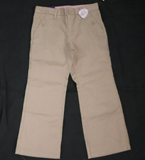 Gap Kids Khaki Chino Pants Girls Size 8 Plus Bootcut Uniform Adjustable Waist