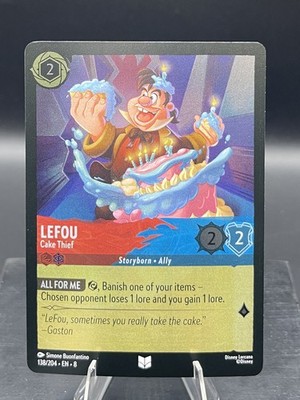Disney Lorcana-Reign of Jafar-Lefou-Cake Thief-#138-Cold Foil Holo-NM