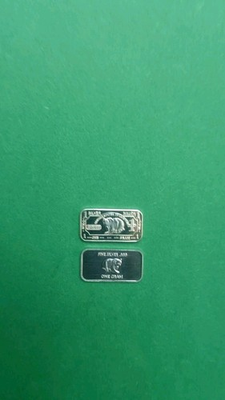 #ad Silver Grizzley Bear .999 Fine Bar One Gram $5.95