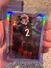 2025 TOPPS CHROME FOOTBALL 🏈 SILVER  REFRACTOR 🔥EVAN MCPHERSON BENGALS 