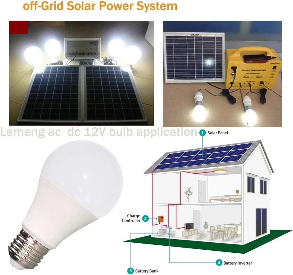 12V LED Light Bulb 7W 630Lm AC/DC 12 Volt Low Voltage E26 Base (2700K Warm - Image 3 of 4