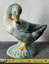 Vintage SZEILER STYLE Preening Duck Figurine Mid-Century Ceramic Made In England