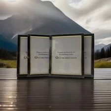 4 Pack-8.5x11 Photo, Document, Certificate Frame /Wall /Table-Black/Gold-w/Glass